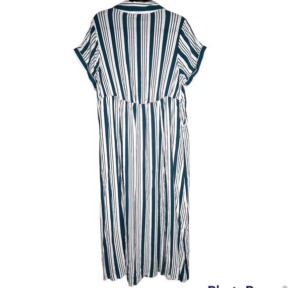 Torrid Maxi Rayon Slub Button Front Godet A-line Dress Size 0 (L) - Picture 3 of 8